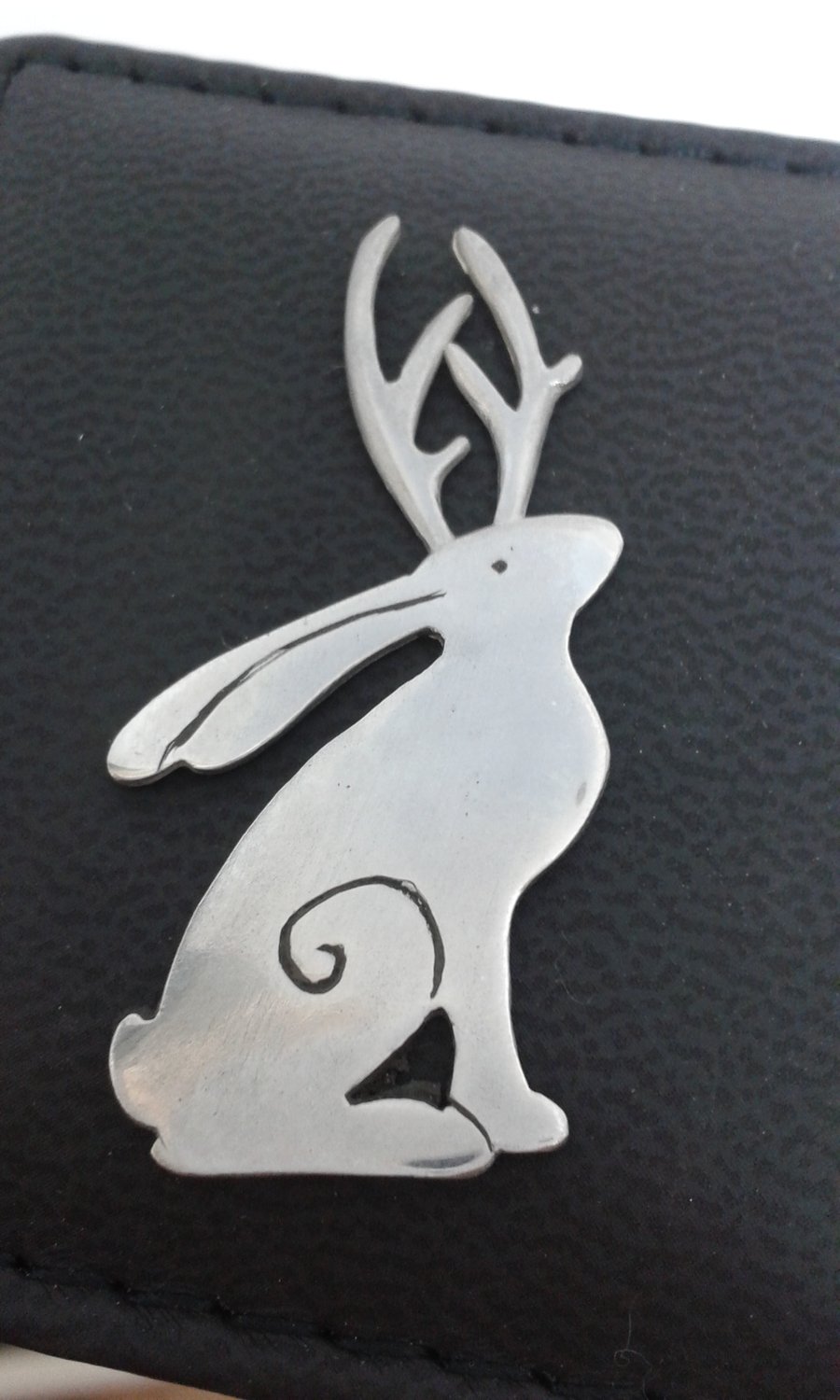Silver Hare Pendant - Jackelope 