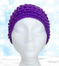 Crochet headband, ear warmer. Ladies purple twist ear warmer. Purple headband. - Image 5