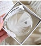 Husband Memorial Round Feather Bauble, In Memory of Husband, Round Glass Christm - Image 1