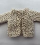 Tiny knitted tweed cardigan in miniature 12th scale for the dolls house - Image 3
