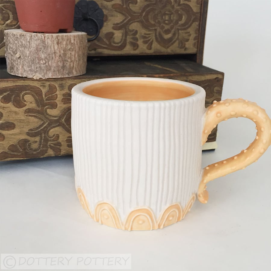 Ceramic mug hand thrown mug pottery mug coffee cup tea mug