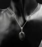 Black striped agate and sterling silver pendant  - Image 1