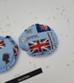 Hand warmers, heat pads rice filled in blue Queens fabric.   - Image 7