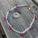 Cute Summer Cherry Beaded Bracelet