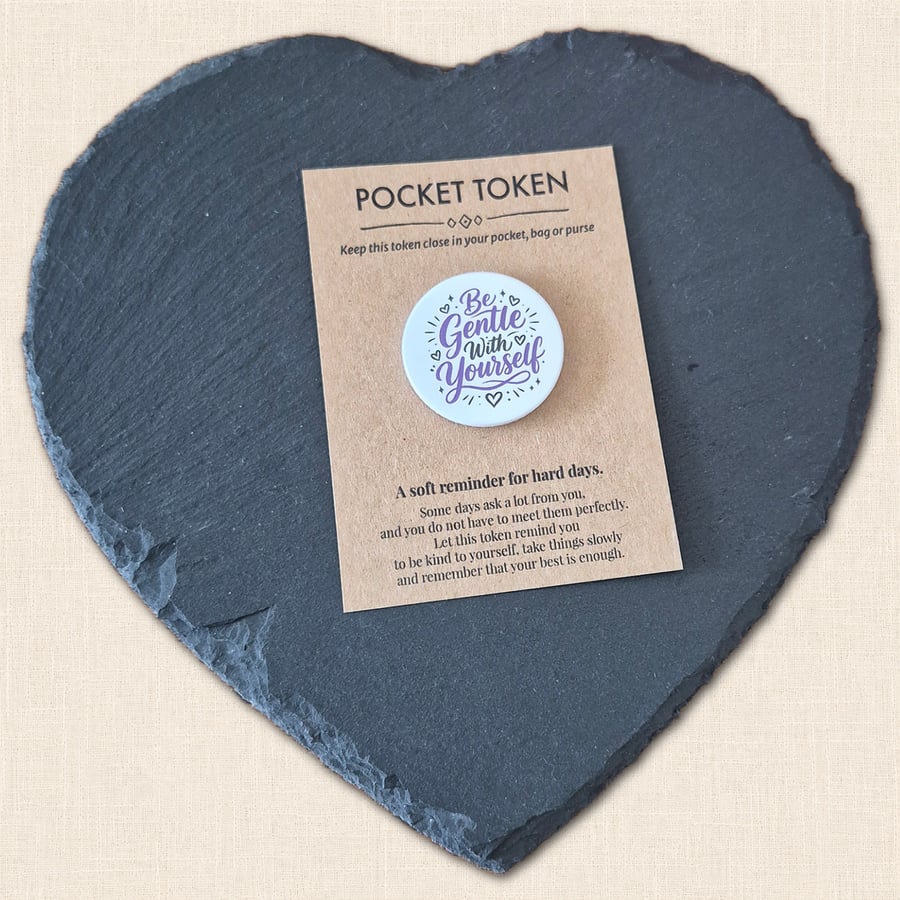 Be Gentle With Yourself Pocket Token - Self Kindness Reminder