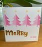 Set of 5 Handmade Christmas Cards "Merry and Bright" Collection - Image 3