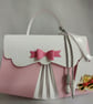Handmade Gift Box Bag Baby Bee Pink Polka Dot Handbag Style - Keepsake Box