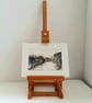 Maker Heights  Artillery Sheds Mixed Media Painting on Yupo paper Mounted - Image 3