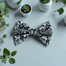 Black & White Paisley Handmade Dog Bow Tie 