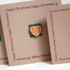 Set of 5'Gingerbread' Christmas Cards,Handmade Xmas Cards,Pack of Five
