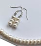 Classic Cream AA Grade Genuine Freshwater Pearl Necklace & Earrings Gift Set - Image 4