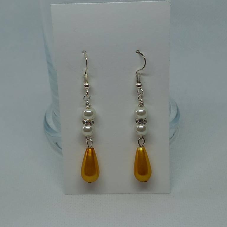 Golden Teardrop Earrings