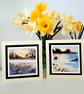 Blank Handpainted  Notelet Greetings Card Of Sun Behind Dunaverty Boat House - Image 9