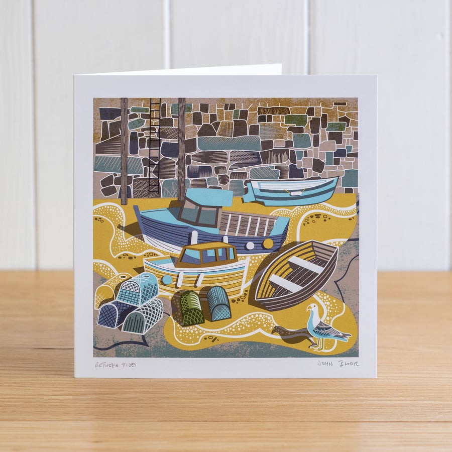 "Between Tides" greetings card, blank inside