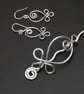 Celtic Spiral Silver plated Copper Shawl Pin, Scarf Pin, Sweater Brooch, matchin - Image 4