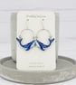 Titanium ear wire - Blue whale dangle earrings - Unique - Statement - Acrylic - Image 3
