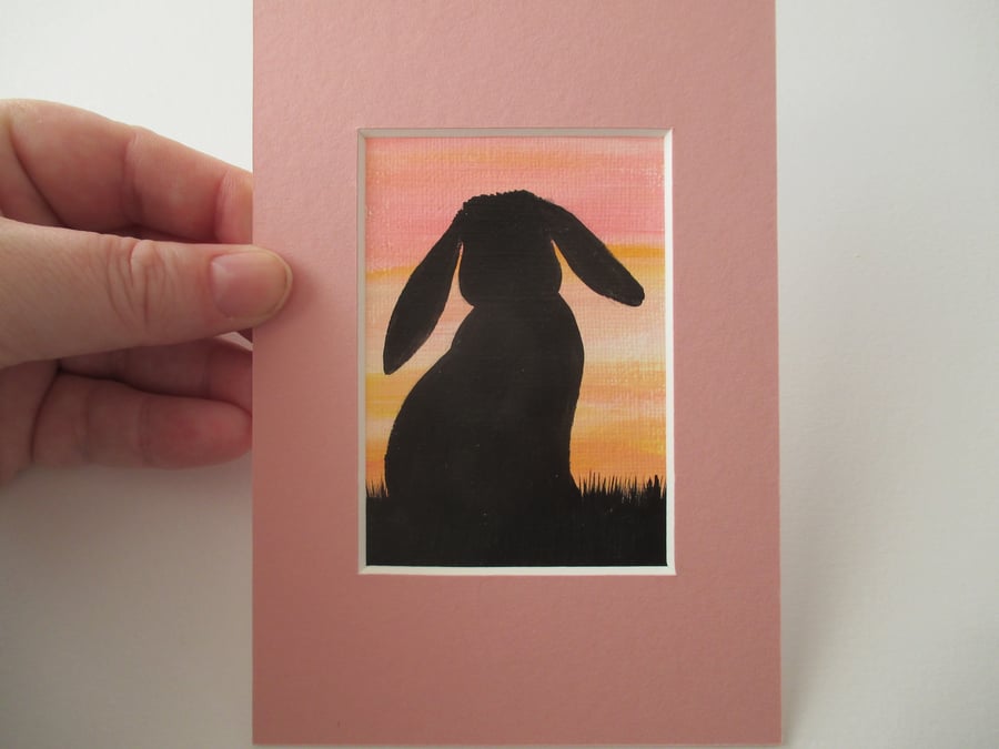 ACEO Rabbit aceo silhouette