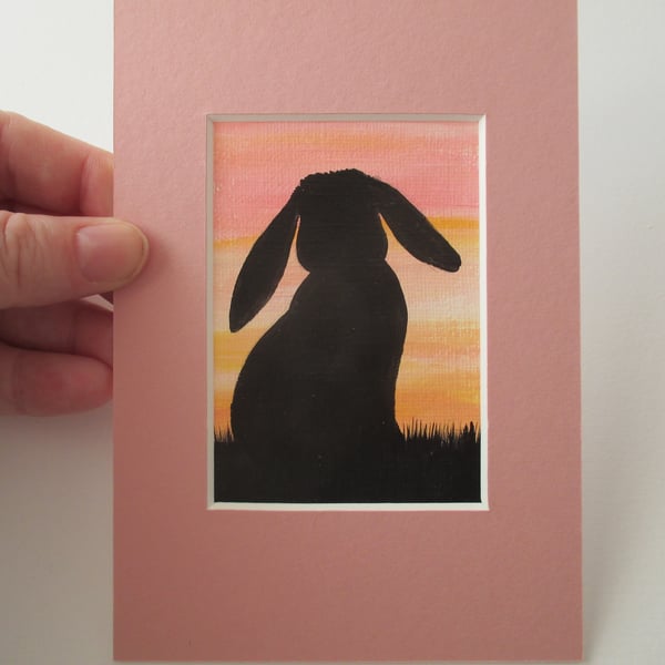 ACEO Rabbit aceo silhouette