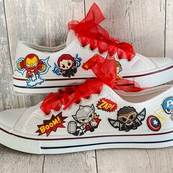 Marvel Themed Wedding Trainers Shoes