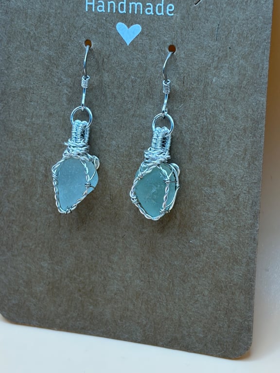 Coastal Sea Glass Earrings – Genuine Scottish Beach Glass – Ocean Inspired Gift