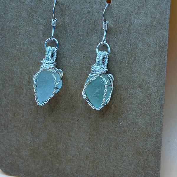 Coastal Sea Glass Earrings – Genuine Scottish Beach Glass – Ocean Inspired Gift