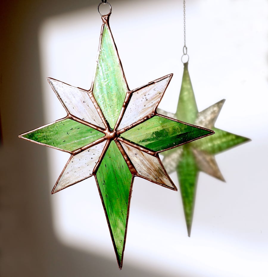 Star of Hope Stained Glass Suncatcher Eco Friendly.  Wish upon a Star