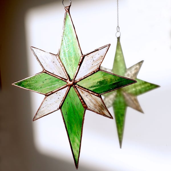 Star of Hope Stained Glass Suncatcher Eco Friendly.  Wish upon a Star