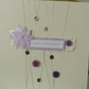 Lilac Button Daisy Birthday Card
