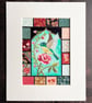Mixed media birds and blooms artwork, gift for bird lover, bird painting - Image 2