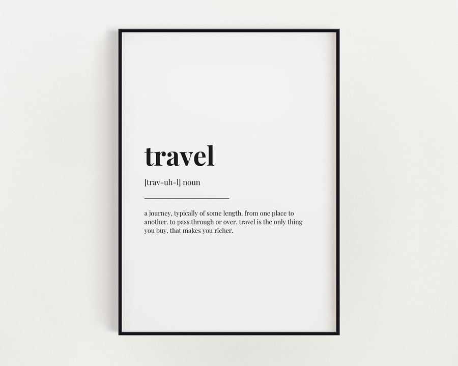 Travel Definition Print