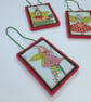 Christmas Decoration Festive Pixie - hanging felt and fabric ornament - Image 5