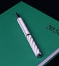 Beadwork Pen in Classic Silver and White - Image 3
