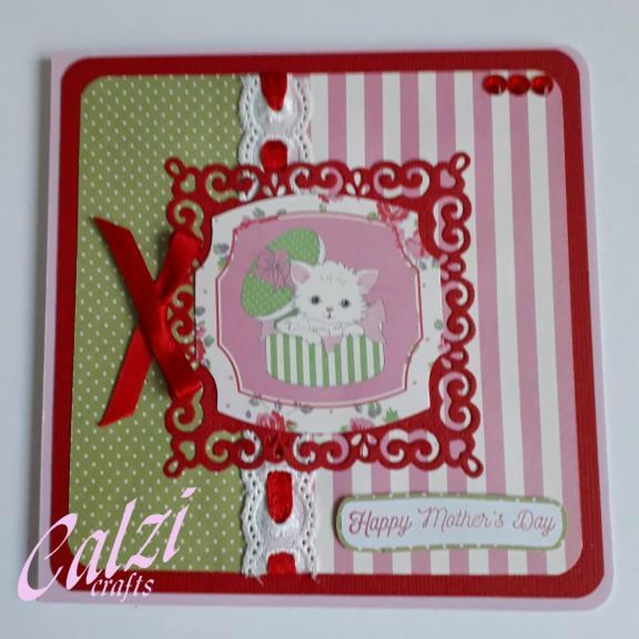 Cute Kitten Mothers Day Card 2