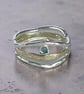 Silver And Gold Topaz Wave Ring - Image 4