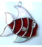 Tropical Fish Suncatcher Stained Glass Handmade Red 033 - Image 5