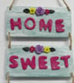 Rustic Home Sweet Home wall plaque, Choose Your Colour. - Image 1