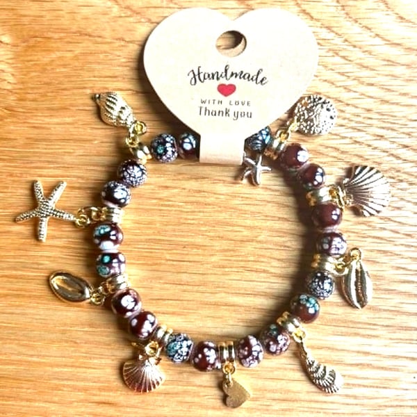 Handmade Charm Bead Bracelet