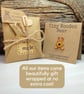 Sunflower Gift, Handmade Sunflower Tiny Bear Pin, Teddy Badge, Sunflower Brooch - Image 5