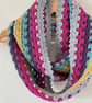 Rainbow Infinity Scarf - Handmade - Crochet - Multicoloured - Gifts for Her