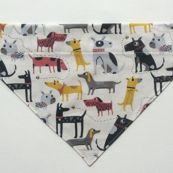 Over  the collar large dog bandana, dog fabric