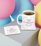 Personalised Mug & Coaster - Fabulous Birthday Design