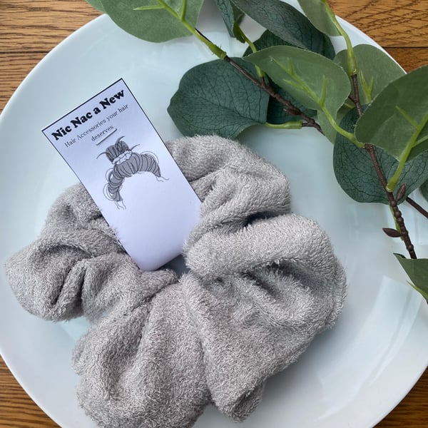 100% organic cotton Bamboo Towel Scrunchie Maxi, grey