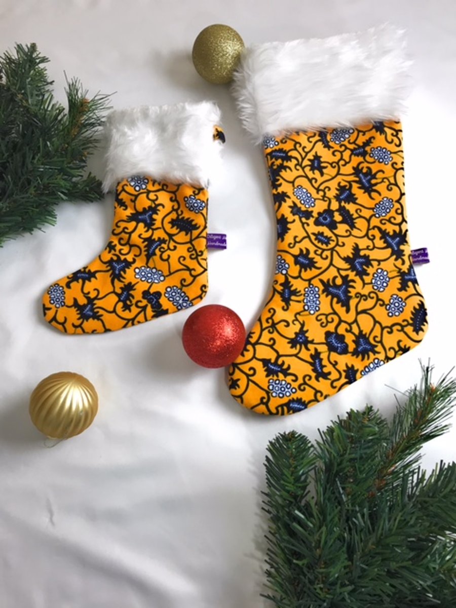 Yellow Christmas Stockings 