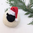 Needle felted sheep Christmas tree decoration