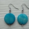 Blue Shell Earrings, Shell Earrings