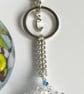 Handbag Charm, Clear Crystal Star, with a Chainmaille Chain and Keyring - Image 9