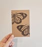 Butterfly Lino Printed Pocket Notebook