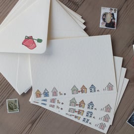 Beach Huts Correspondence Cards