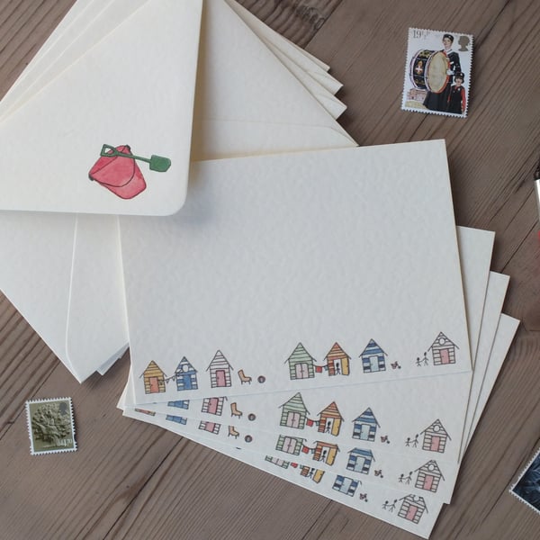 Beach Huts Correspondence Cards