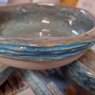 Ceramic layered textured bowl